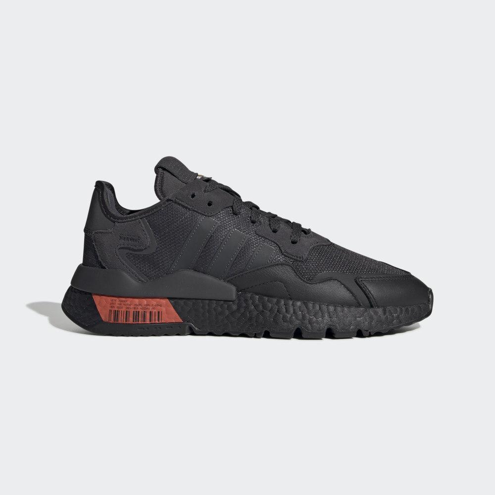 Adidas Men's Nite Jogger Originals Shoes Black/Dark Grey/Red Ireland FV3618